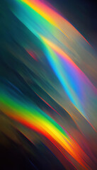 Wall Mural - Rainbow light flare blur rays neon color beam wave