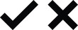 © cool vp - black Checkmark cross icons .Tick and Cross checkmark icons vector for website design, app, UI