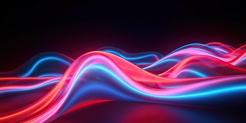 Wall Mural - vibrant technology neon colorful background, generative ai