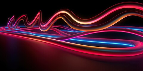 Wall Mural - vibrant technology neon colorful background, generative ai