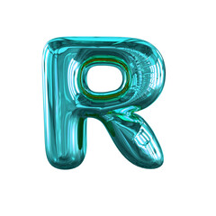 Inflatable symbol. letter r