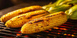 Corn on the cob on the grill. Generative AI