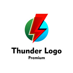 Sticker - Thunder logo designs concept vector