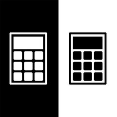 black and white calculator icon
