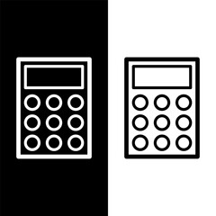 Sticker - black and white calculator icon