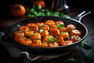 Poster - cooked shrimp on a plate