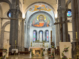 Fototapeta  - Interior of Our Lady of La Salette. Sanctuary - France