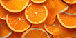 Sliced orange background. fresh orange fruits as background, top view