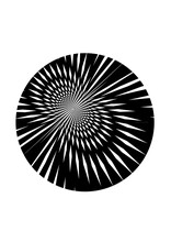 Kreisfläche Gefüllt Mit Schwarz-weißen Linien Und Strahlen Mit Einem Asymmetrischen Zentrum, Modern Art