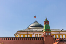 
Red Brick Wall Of Moscow Kremlin In Moscow, Russia