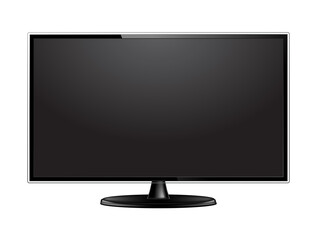 Wall Mural - realistic modern tv screen mock up. large computer monitor display. blank television template. png c