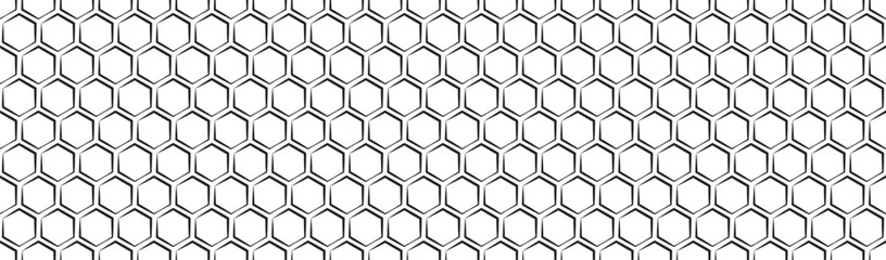 Wall Mural - hexagon geometric pattern. seamless hex background. abstract honeycomb cell. vector illustration. design for the background flyers, ad honey, fabric, clothes, texture, textile pattern