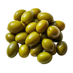 Wall Mural - Green olives isolated