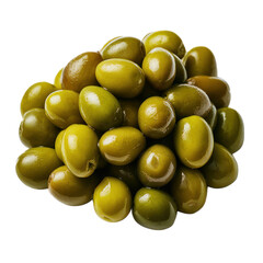 Sticker - Green olives on a white background