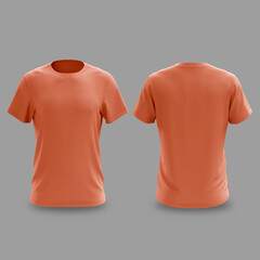 Wall Mural - Peach T Shirt Mockup 3D