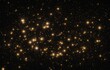 © Aimages - Image of stars floating over light spots on black background (Generative AI)