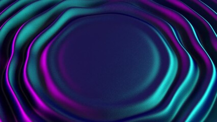 Wall Mural - Colorful 3d render abstract background. Bright pulse surface motion video for creative presentation. Futuristic liquid wave animation texture. Seamless loop.