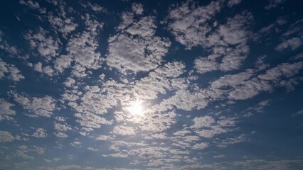 Wall Mural - beautiful blue sky white clouds. puffy fluffy white clouds. cumulus cloud cloudscape timelapse. summ