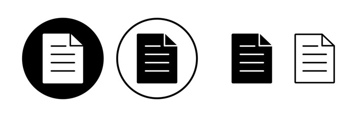 Document icon vector. Paper icon. File Icon