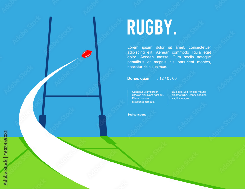 Attractive editable vector rugby background design great for your ...