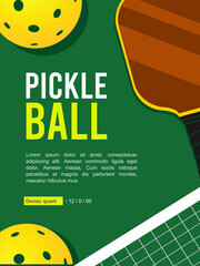 Wall Mural - great memorable pickleball poster design best for your digital graphic and print
