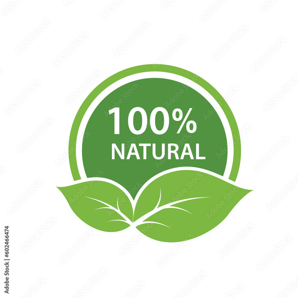 Natural Label Isolated , Vector Illustration Stock Vector | Adobe Stock