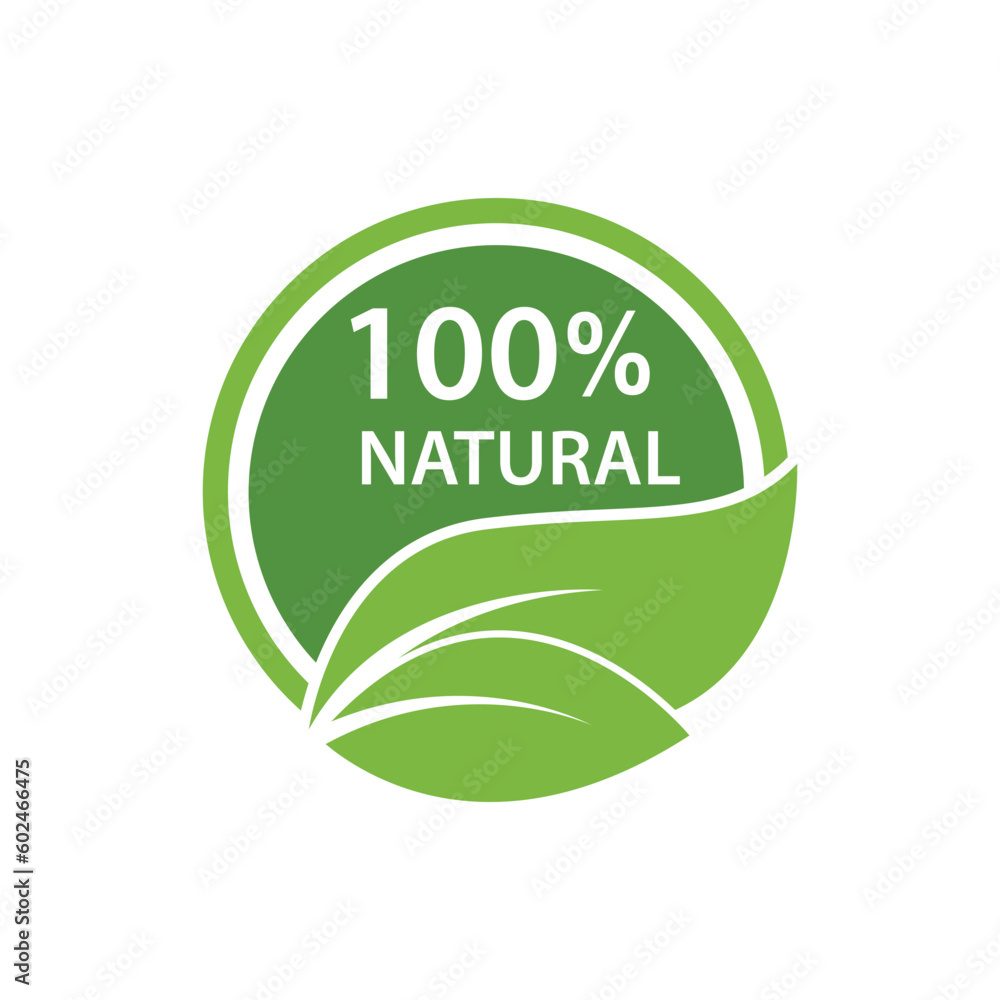 Natural Label Isolated , Vector Illustration Stock Vector | Adobe Stock