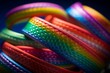 Rainbow wristbands close up shot in studio lighting, Ai Generated