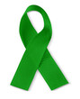 Green Awareness Ribbon - Mental Illness, Glaucoma Awareness Conept