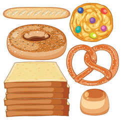 Sticker - Set of bakery cartoon