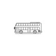 Double decker city bus icon vector graphics