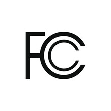 FCC Mark Icon Isolated On White Background