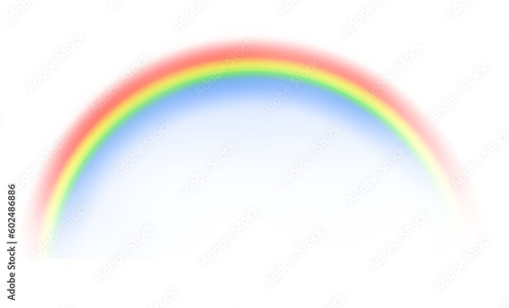 Rainbow realistic isolated on transparent background. 