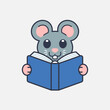 Cute Mouse Reading Book