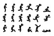 © adi yuhanggana - 18 stick figure set, pictogram, sticman. stik figure running