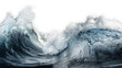 large waves crashing, isolated on transparent background cutout , generative ai