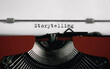 © MP Studio - Text storytelling typed on retro typewriter