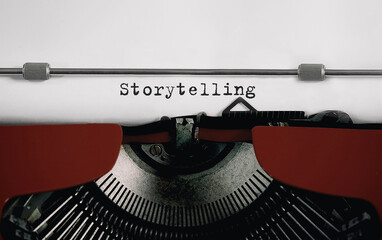 Wall Mural - text storytelling typed on retro typewriter