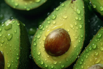 Sticker - Fresh Avocado Fruits. Ai generative