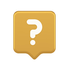 Wall Mural - question mark button advise attention answer faq point internet info support 3d speech bubble icon