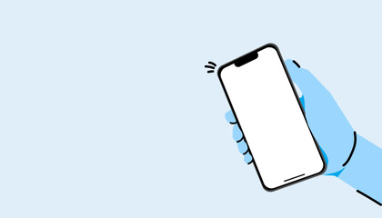 Blank Mobile Phone Illustration isolated 