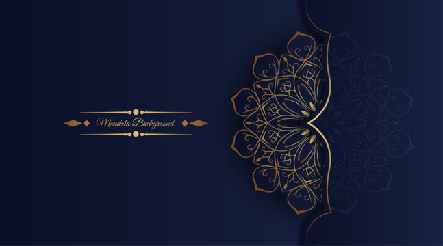 luxury background with golden mandala ornament