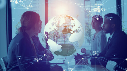 Aufkleber - Global communication network concept. Worldwide business.