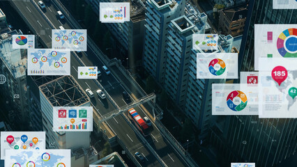 Aufkleber - Electronic Document concept. Electronic application. Data analysis. Digital transformation.