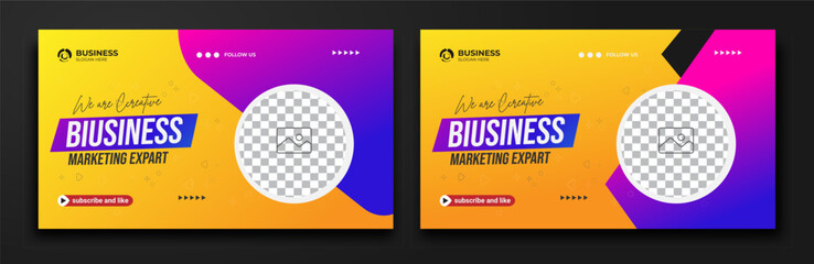 YouTube thumbnail and web banner template	