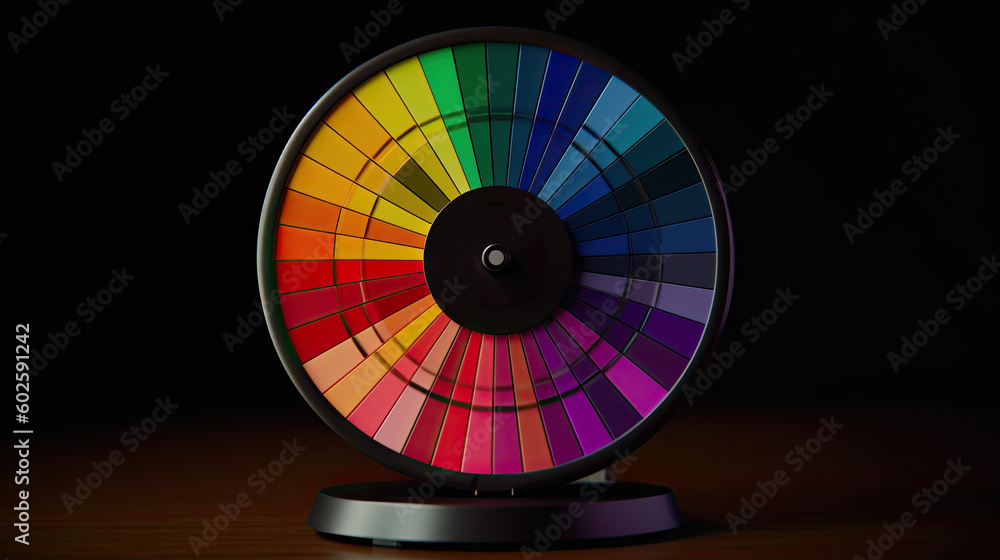 color wheel, Color spectrum swatch samples rainbow, AI Generated