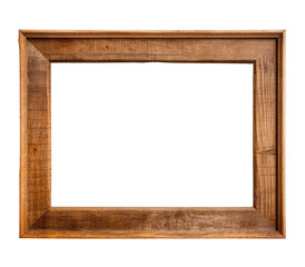 Wall Mural - PNG natural wooden photo frame or Wood frame. generative ai	