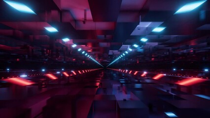 digital cubes with cyberspace background, 3d rendering.