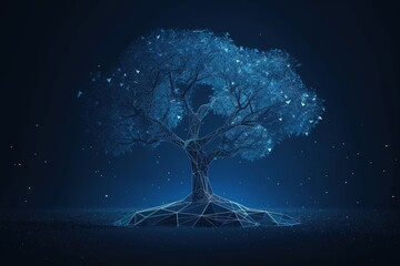 Wall Mural - concept of network connection technology background. generative ai