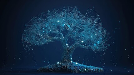 Wall Mural - concept of network connection technology background. generative ai